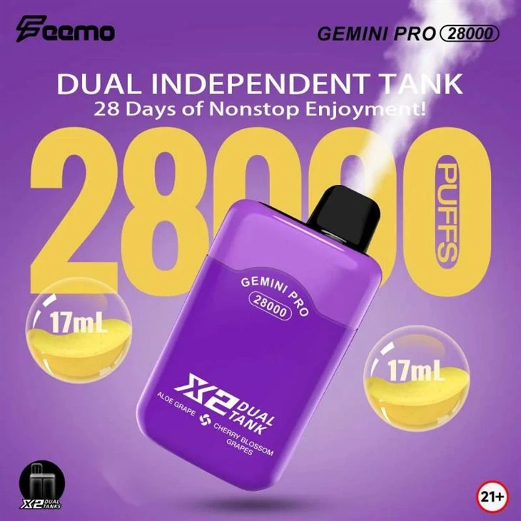 Feemo मिथुन प्रो 28000 पफ दोहरे स्वाद