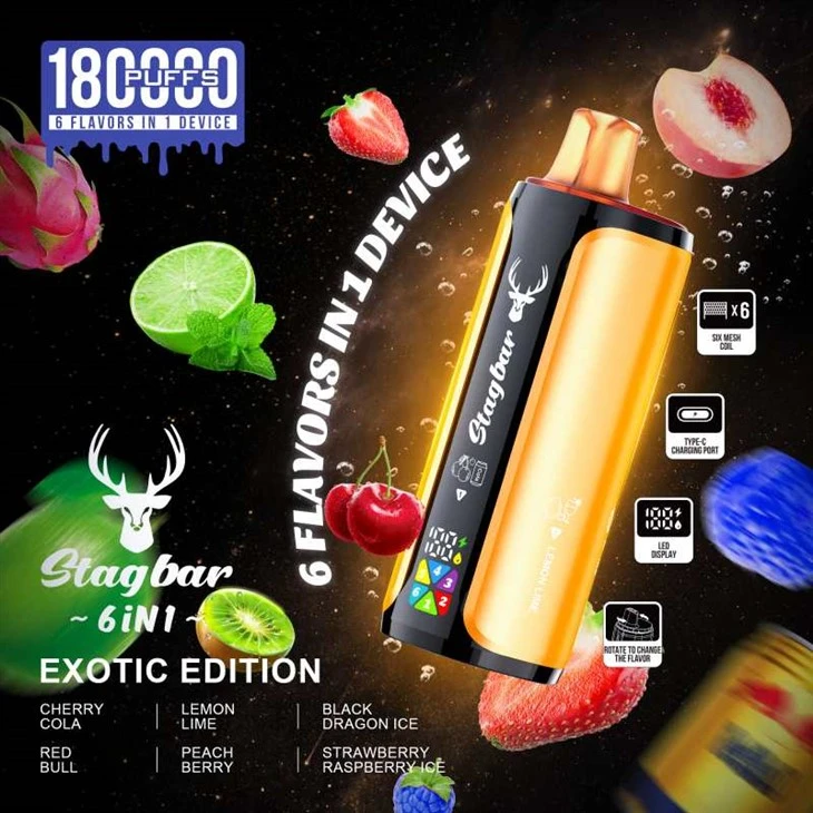 स्टैगबार 180000 6इन1 पफ्स