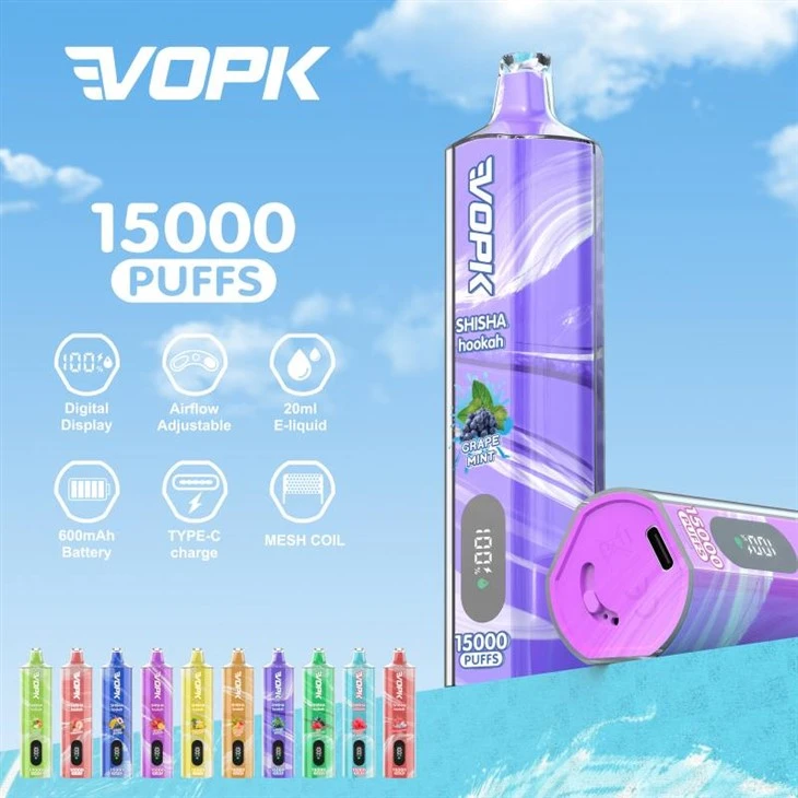 VOPK शीशा हुक्का 15000 पफ्स वेप
